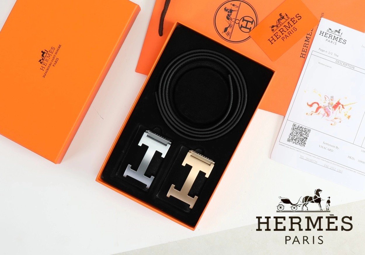 에르메스 H 버클 양면 벨트