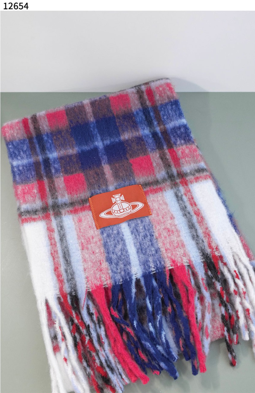 #비비안웨스트우드 [Vivienne Westwood] Vivienne Westwood 플레이드 체크 프린지 스카프 신상입고💢 