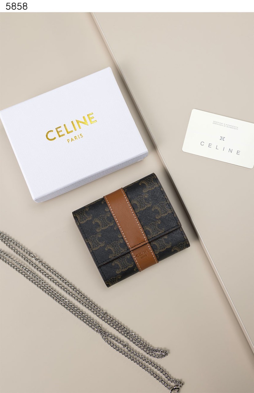 #셀린느 [Celine] 수입프리미엄급 스몰 3단지갑 체인 스트랩 세트