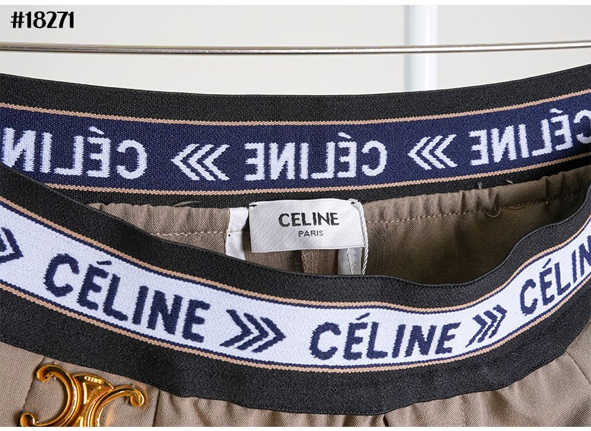 셀린느 트리옹프 핀턱 와이드 밴딩 팬츠 view 10