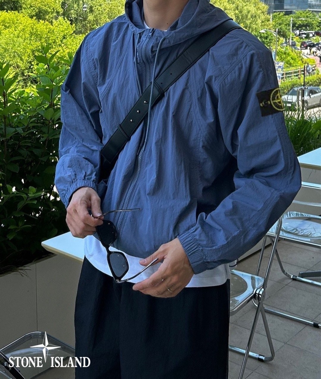 스톤 썸머 나일론 후드 윈드브레이커 view 3