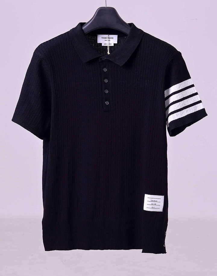 톰브라운 니트 카라 반팔