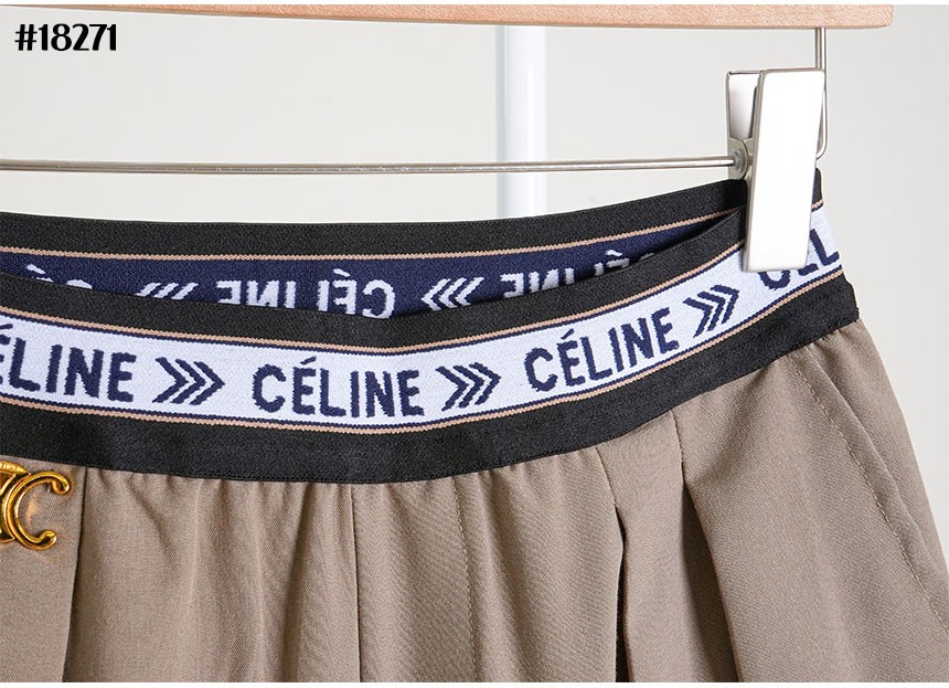 셀린느 트리옹프 핀턱 와이드 밴딩 팬츠 view 7