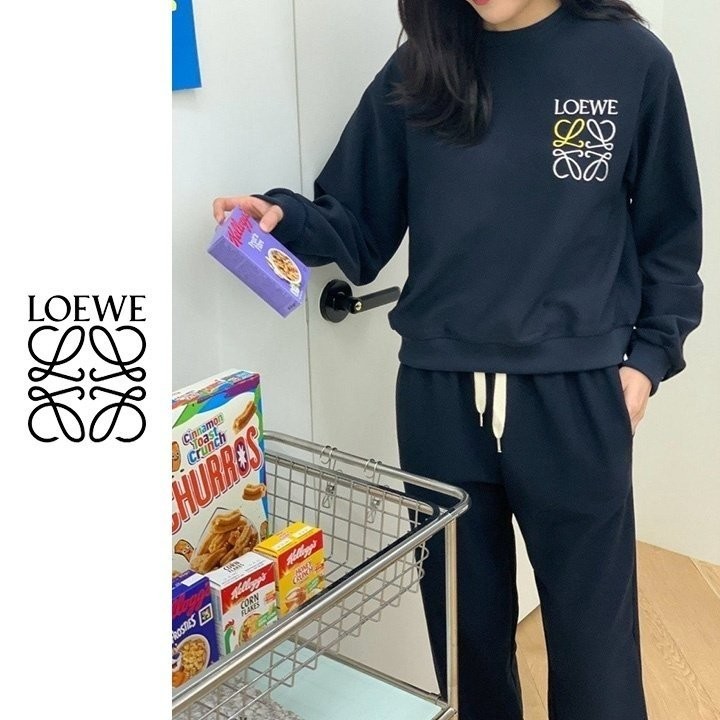 [L] 배색 자수 면세트