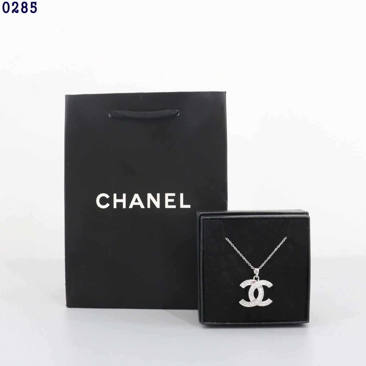 샤넬 CC로고 큐빅 목걸이