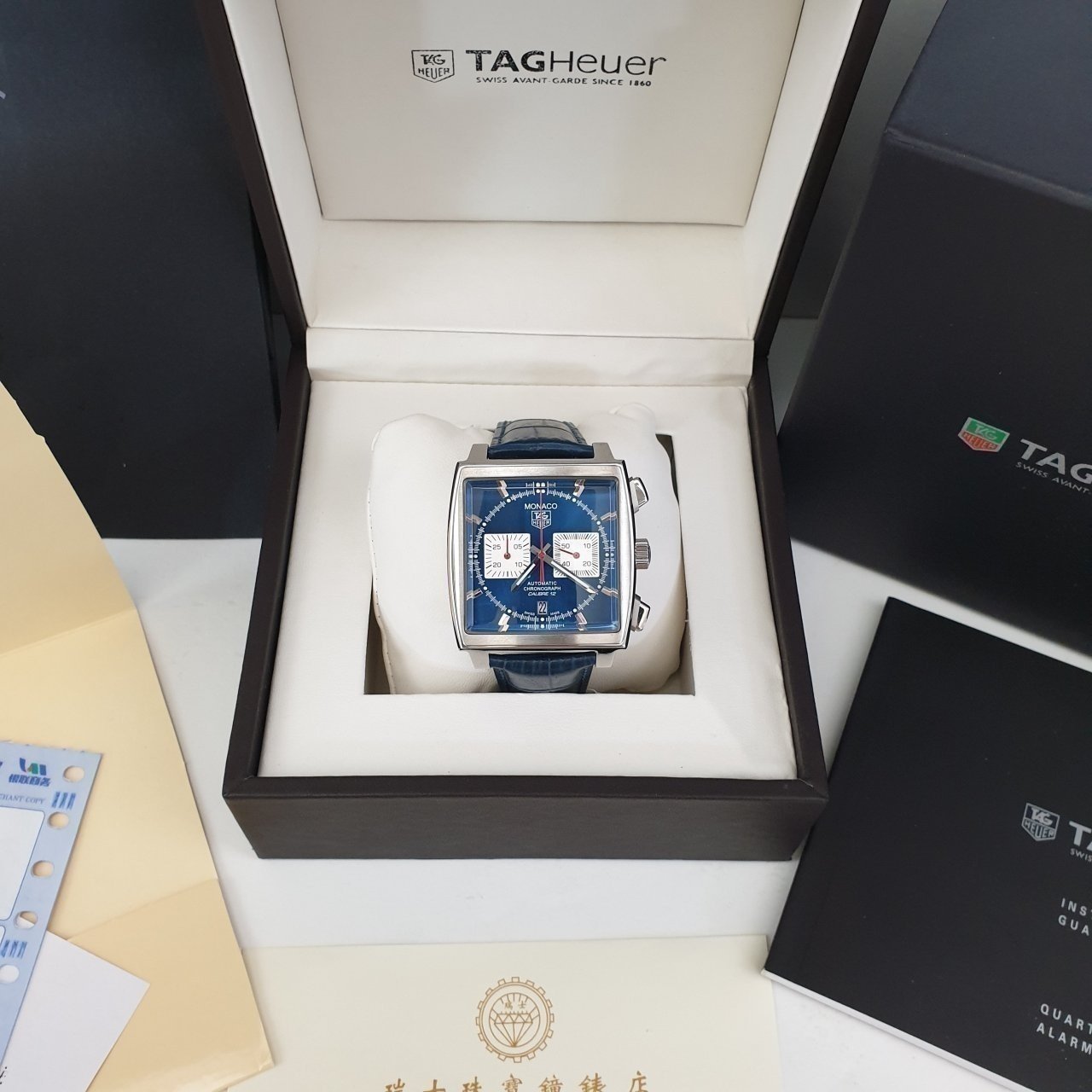 태그호이어 모나코 청판 가죽밴드 시계