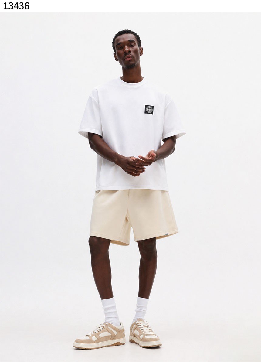 스톤아일랜드 [STONE ISLAND] 코튼 저지 슬림 핏 티셔츠