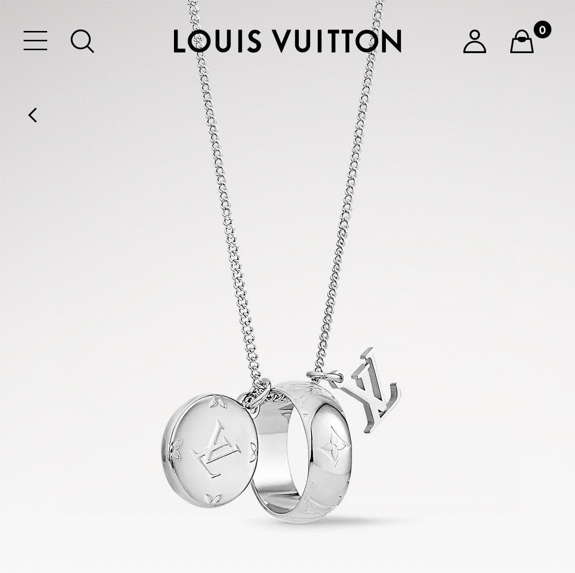 루이비통 모노그램 참 목걸이