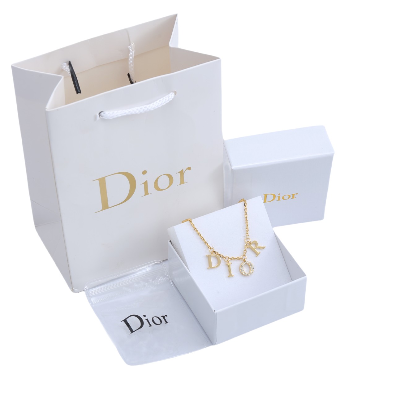 디올 이니셜 목걸이(골드)