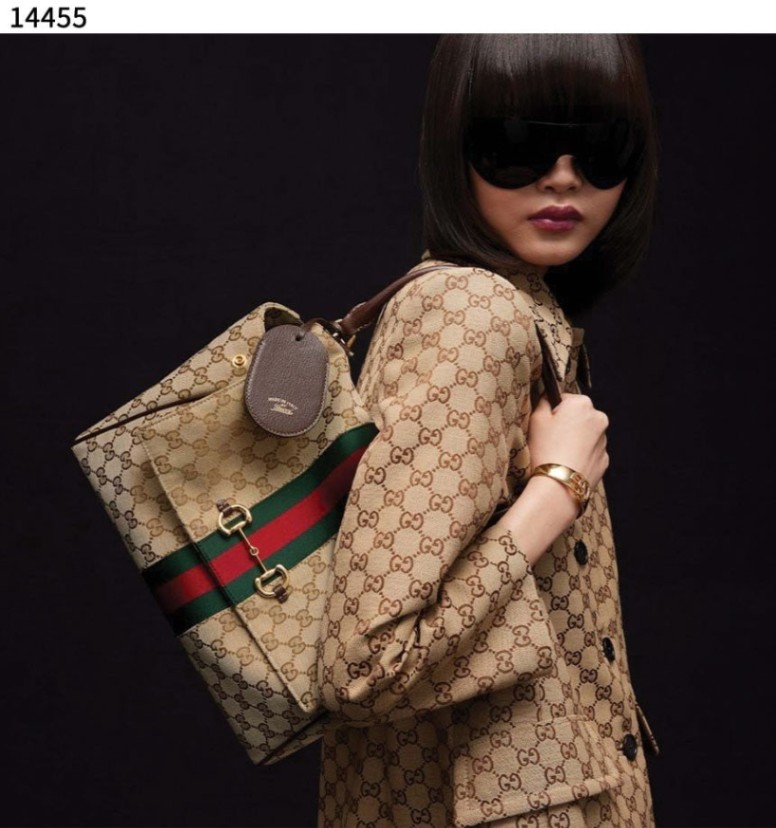 구찌 [GUCCI] 파파라초 미디움 탑 핸들 백 샌드 브라운 view 2