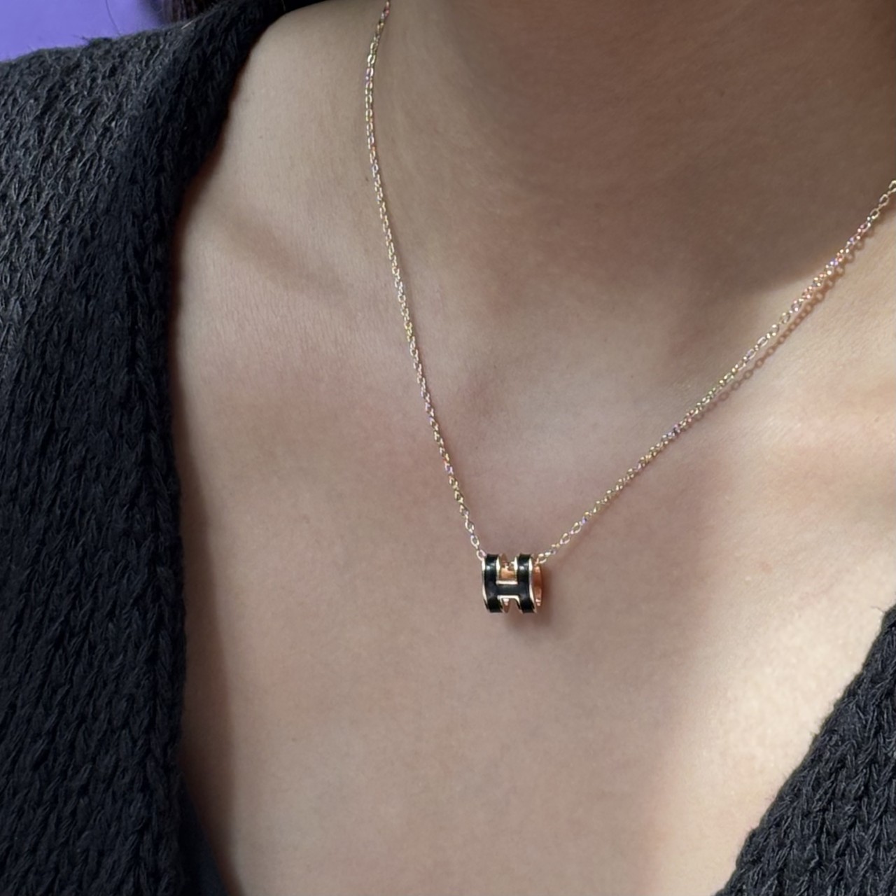 에르메스 미니 팝이슈 네크리스