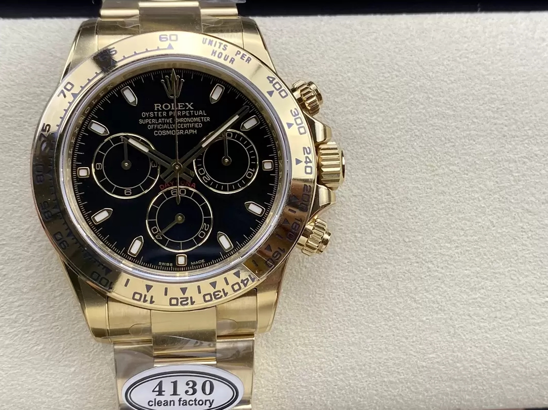 클린공장 롤렉스 데이토나 크로노그래프 블랙 다이얼 바인덱스 YG 금통 40mm 116508