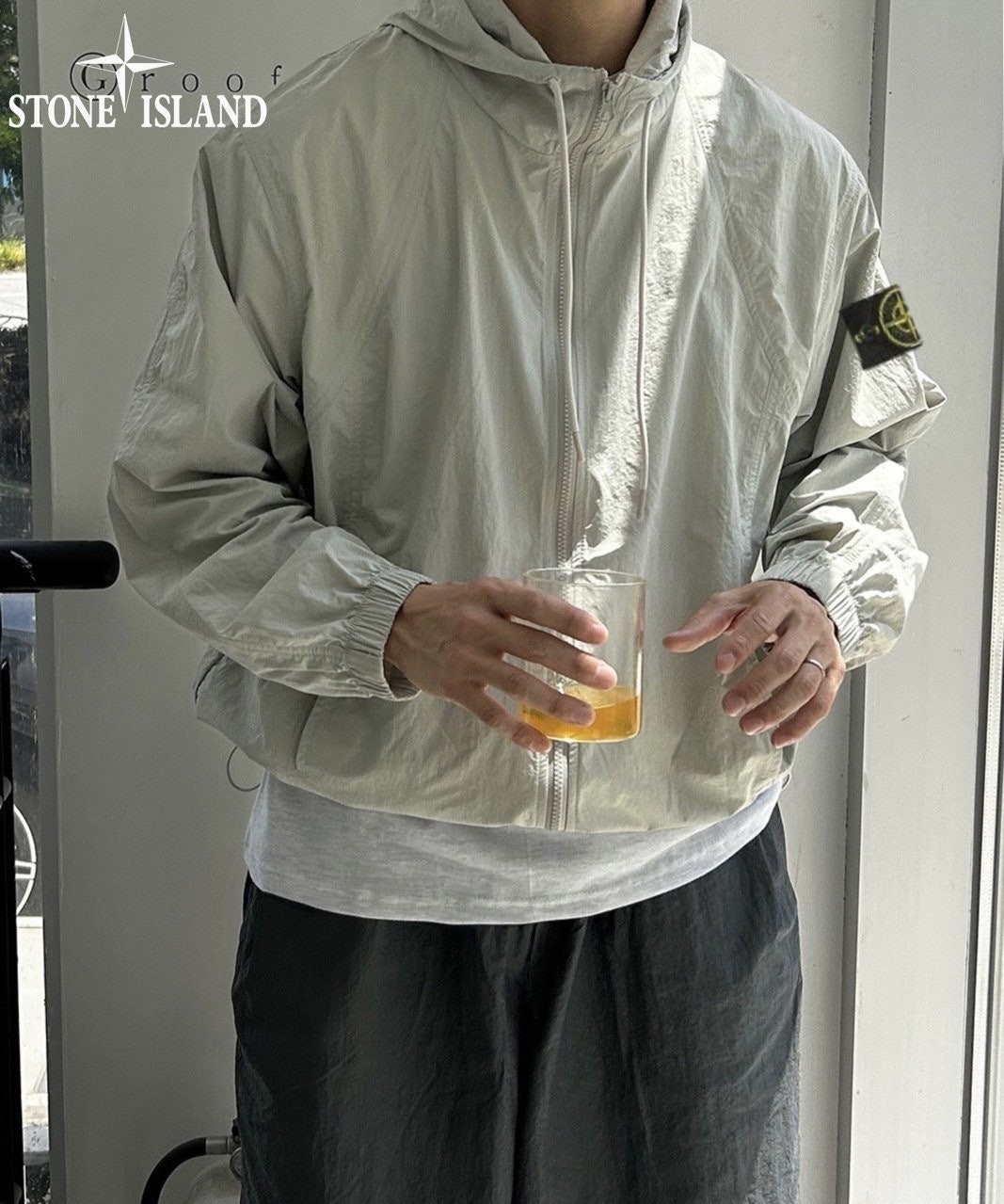 스톤 썸머 나일론 후드 윈드브레이커