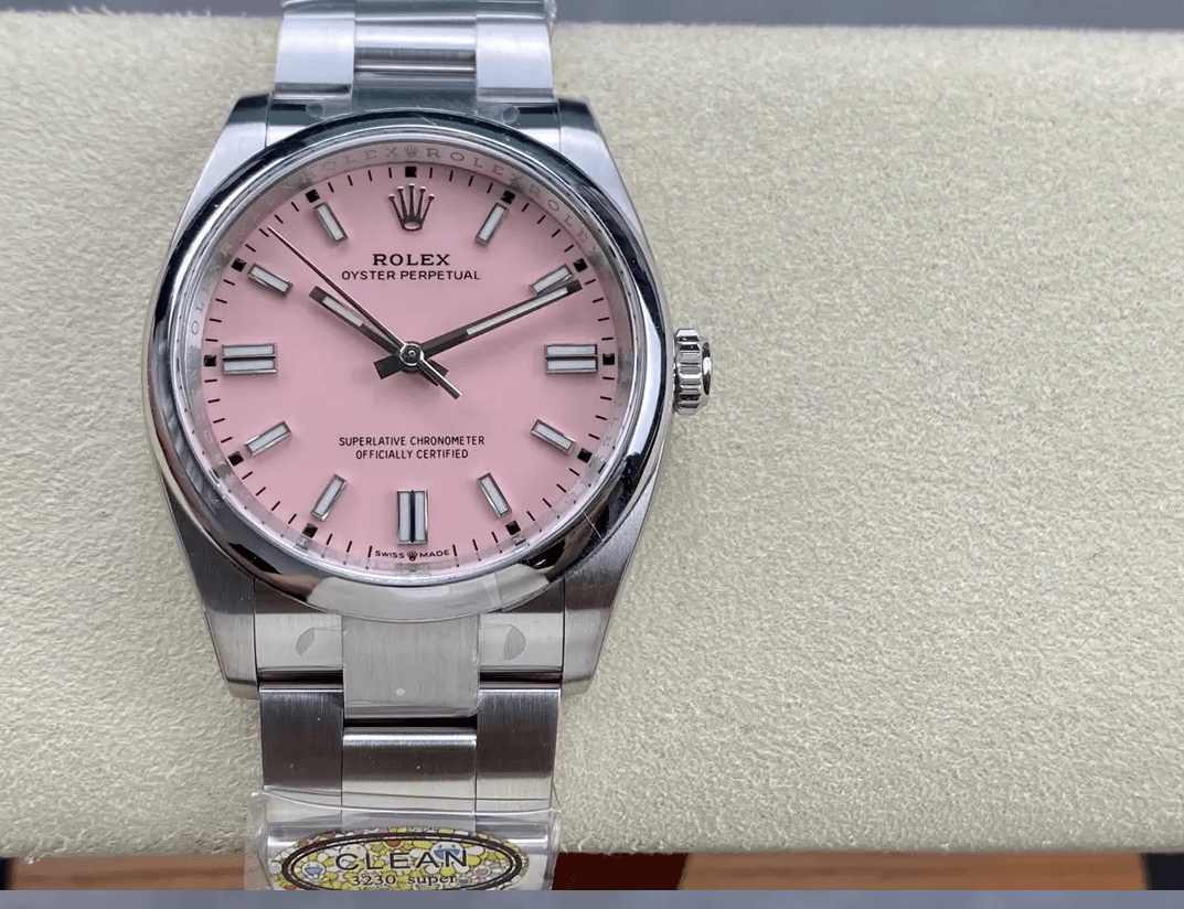 클린공장 롤렉스 오이스터 퍼페츄얼 핑크 다이얼 바인덱스 SS 브레이슬릿 36mm 126000