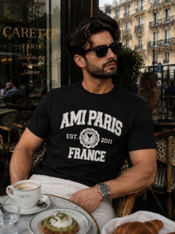 A*I PARIS FRANCE Logo Cotton,T` shirt view 9