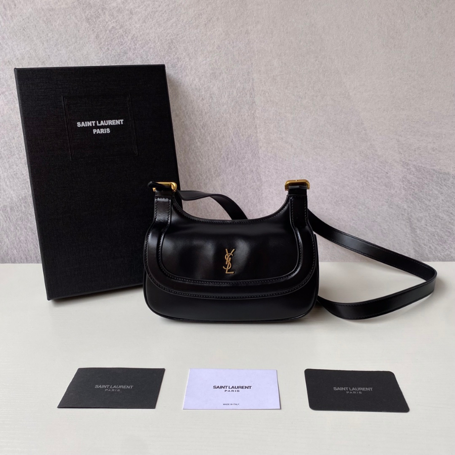 최상급)생로랑 찰리 스몰 스무스 카프레더 숄더백 블랙 