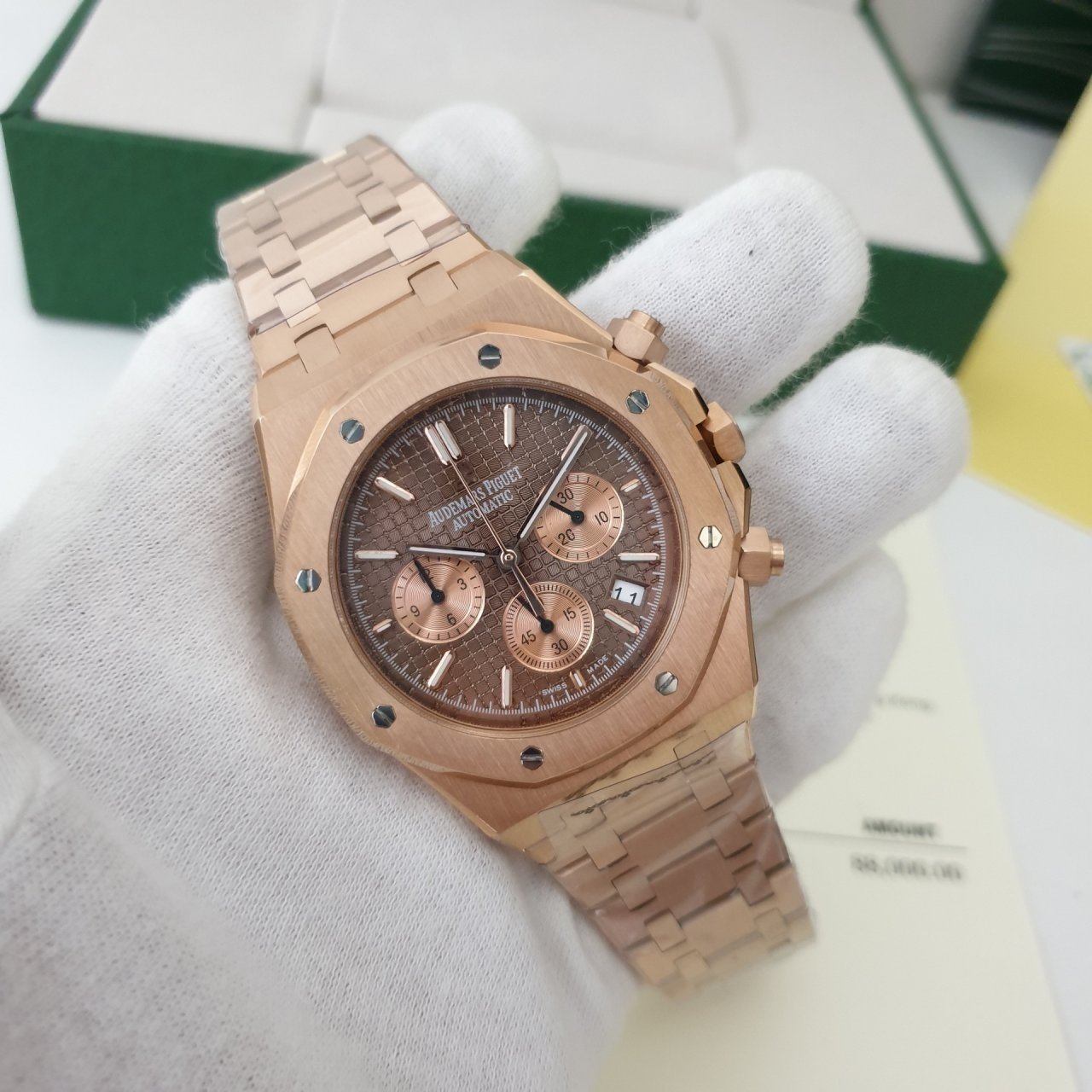 오데마피게 로얄오크 크로노 브라운 금장