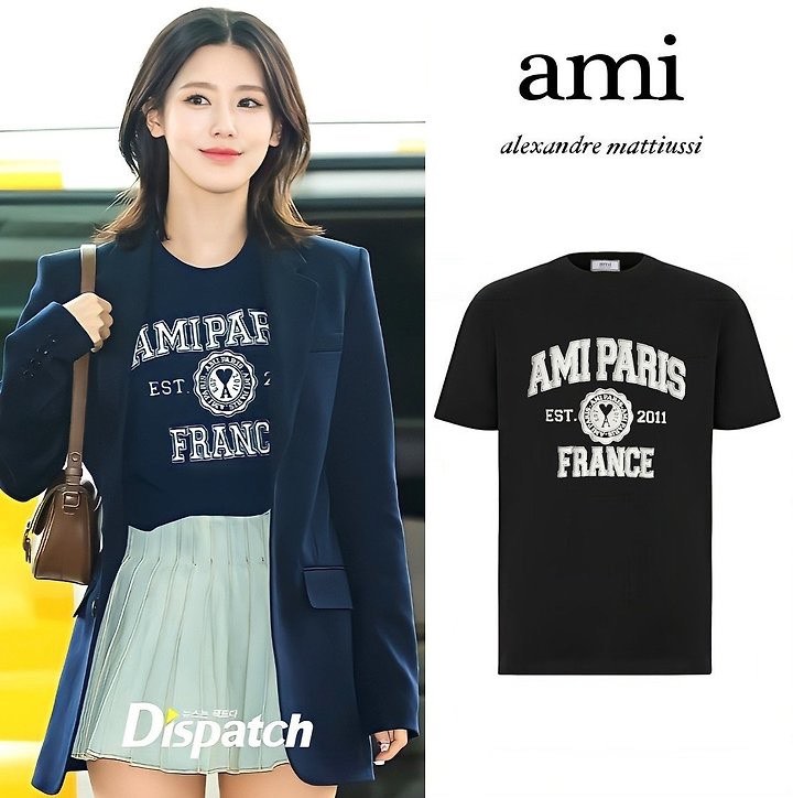 A*I PARIS FRANCE Logo Cotton,T` shirt