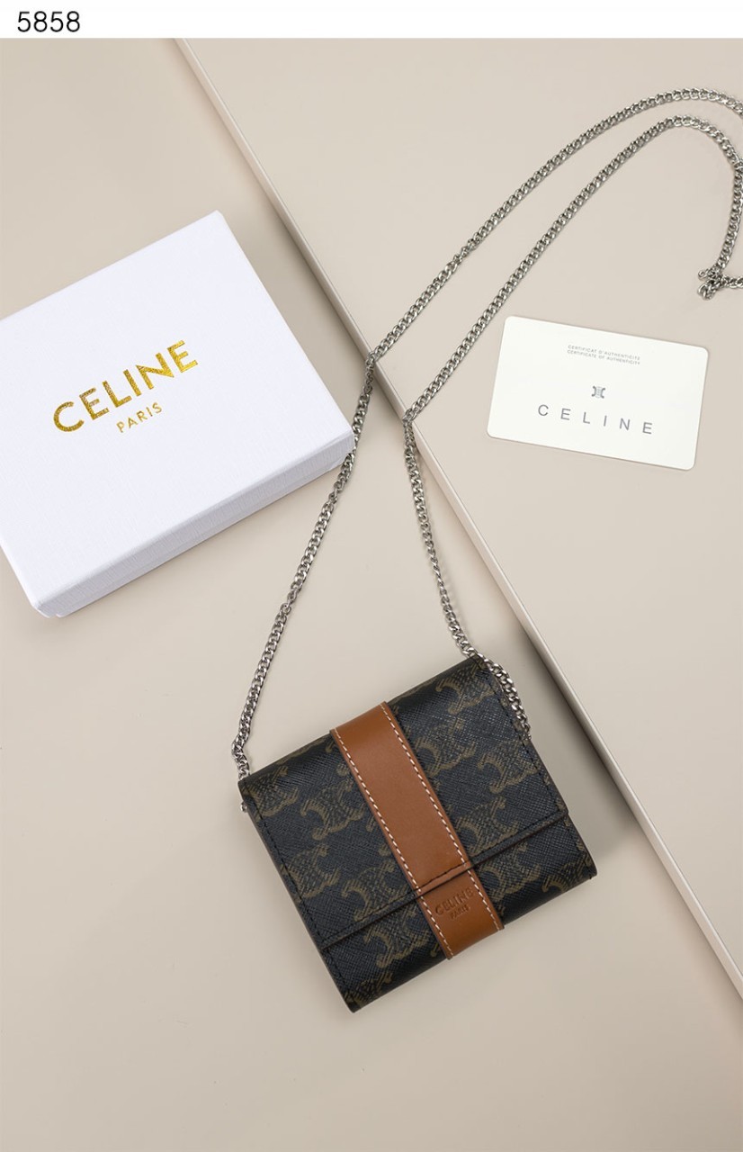 #셀린느 [Celine] 수입프리미엄급 스몰 3단지갑 체인 스트랩 세트 신상 입고💢
