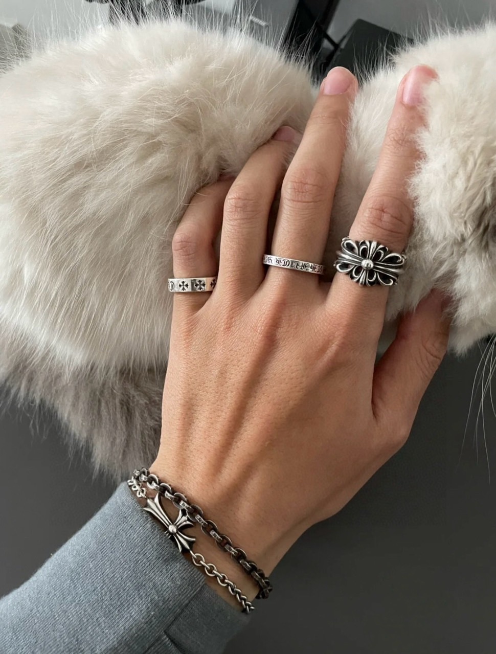 크롬하츠 타이니 CH크로스 체인팔찌