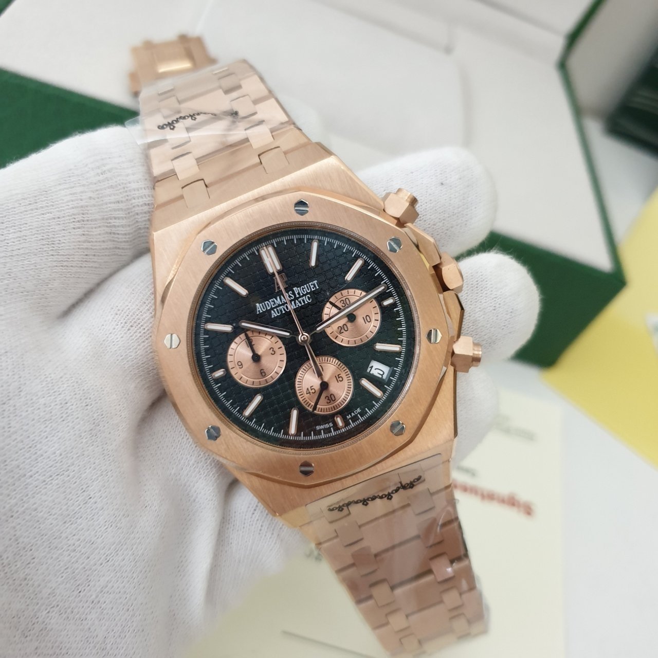 오데마피게 로얄오크 크로노 검판 금장