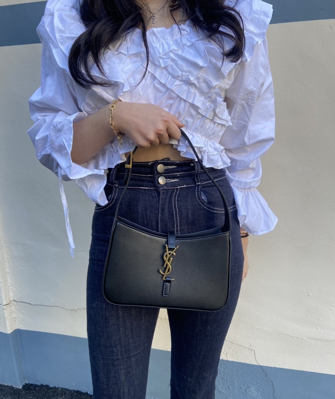 입생로랑 스무스 래더 호보백 