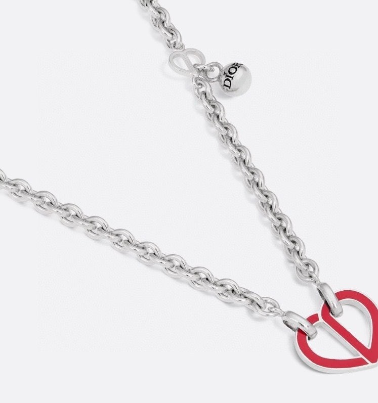 디올 CD 하트 목걸이