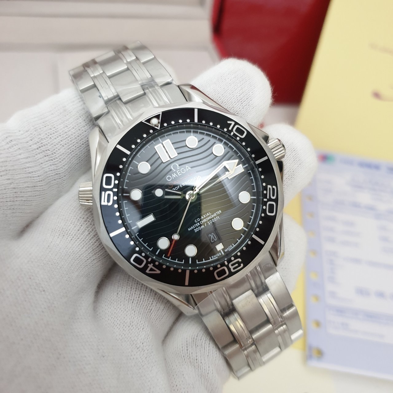 오메가 씨마스터 300 물결 검판 메탈 