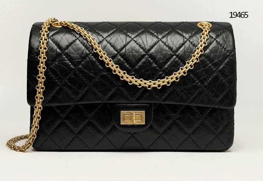 샤넬 빈티지 램스킨 2.55 라지 플랩백