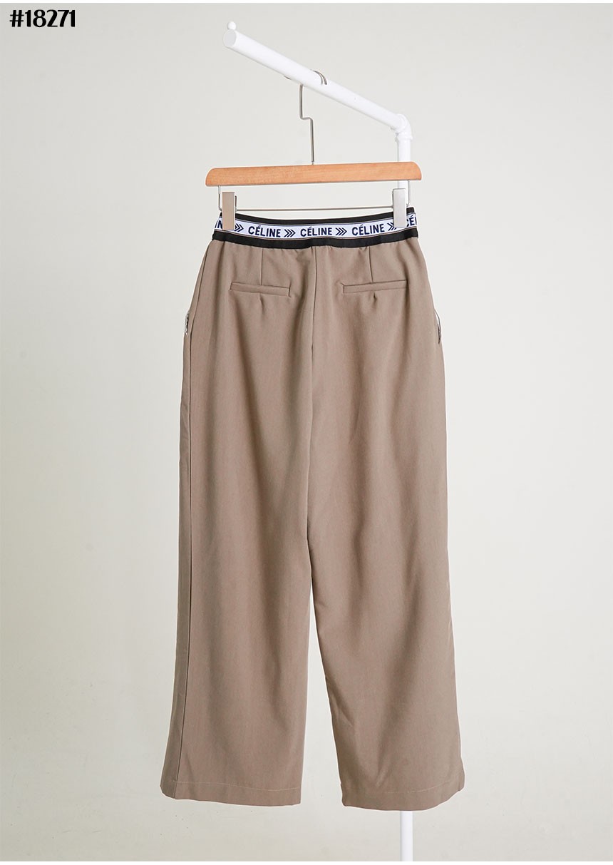 셀린느 트리옹프 핀턱 와이드 밴딩 팬츠 view 2