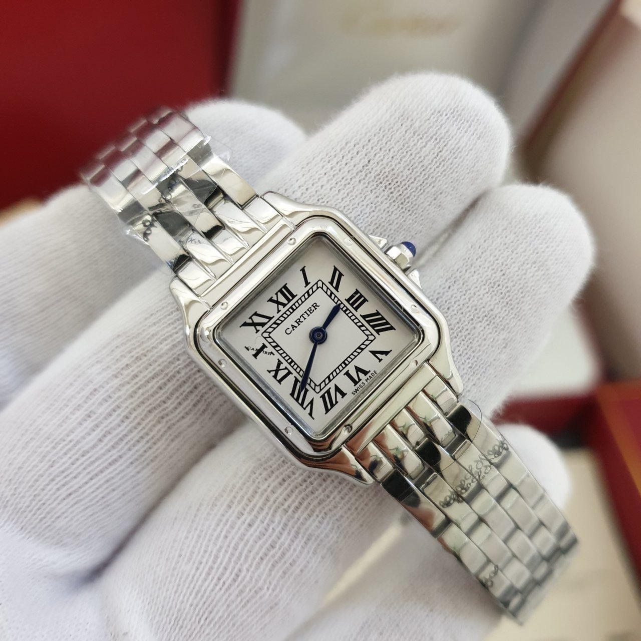 까르띠에 팬더 실버 메탈 