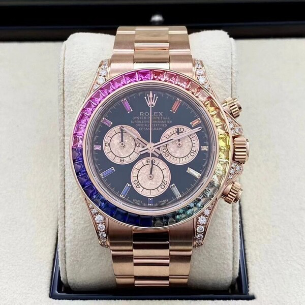 롤렉스 코스모그래프 데이토나 레퍼런 116595RBOW 레인보우 사파이어
