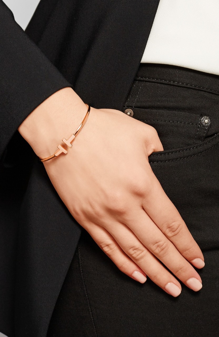 티파니 터쿼이즈 와이어 브레이슬릿 팔찌