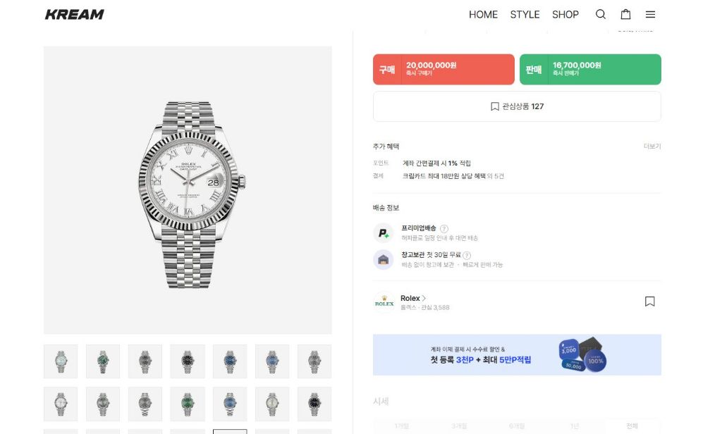 롤렉스 데이트데이트 41mm 126234 화이트 로만 오이스터 