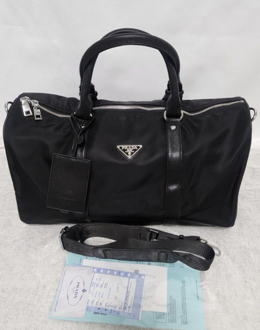 프라다 [PRADA] 로고 플라크 지퍼 디블백 view 4
