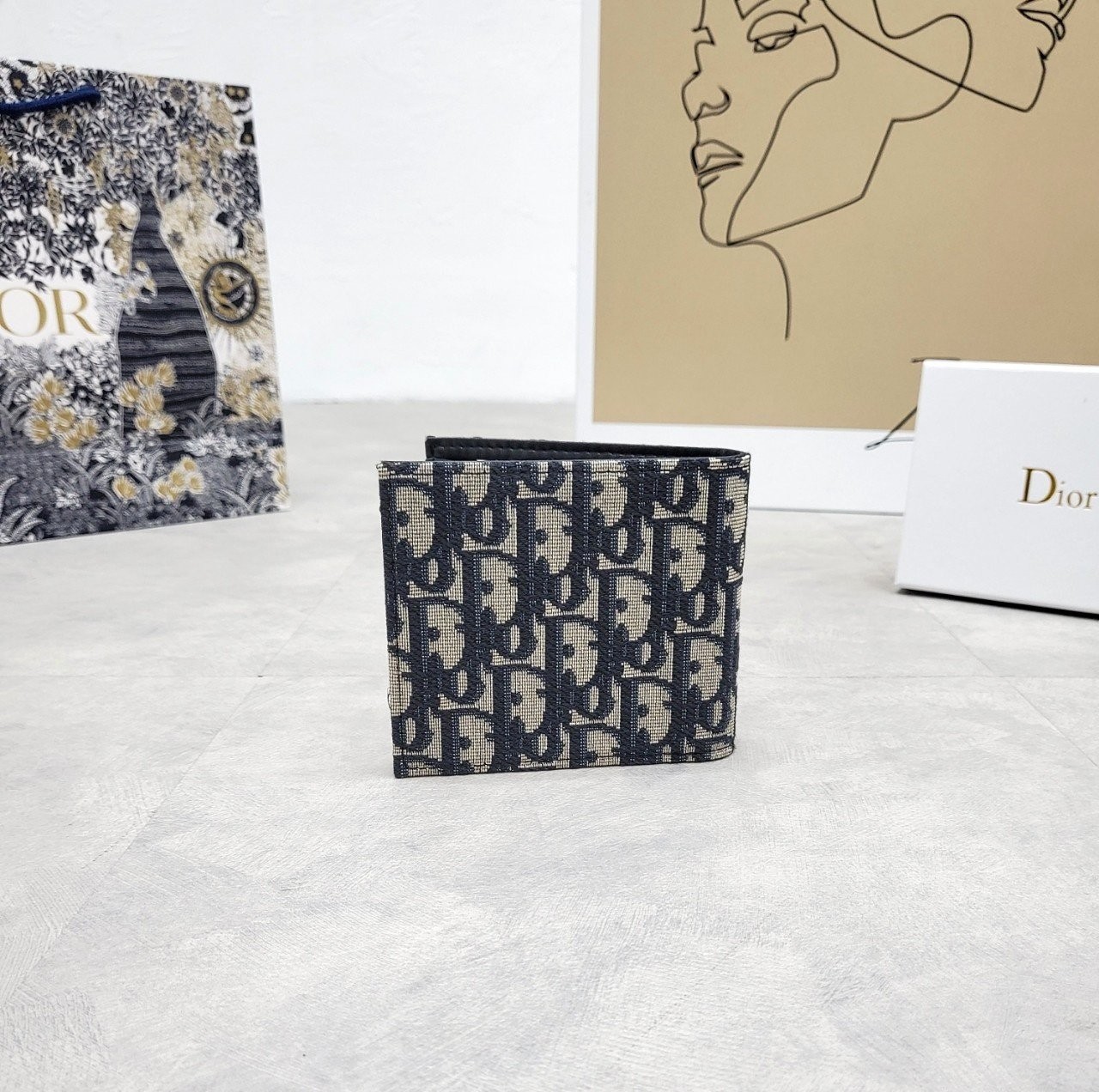 디올 오블리크 컴팩트 남성 반지갑