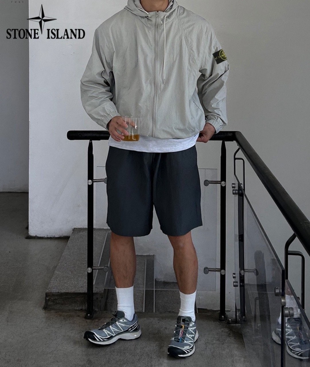 스톤 썸머 나일론 후드 윈드브레이커 view 6