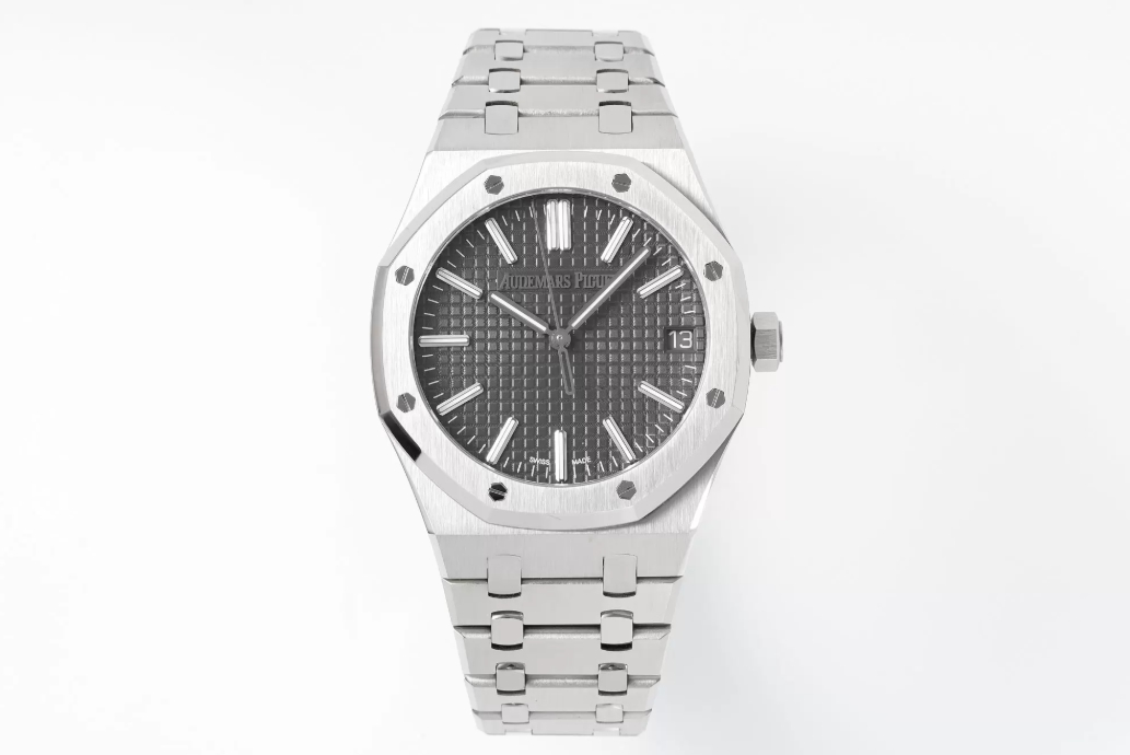 APS공장 오데마피게 로얄오크 50주년 한정판 그레이 텍스처 다이얼 스틸 SS 브레이슬릿 41mm 15510ST