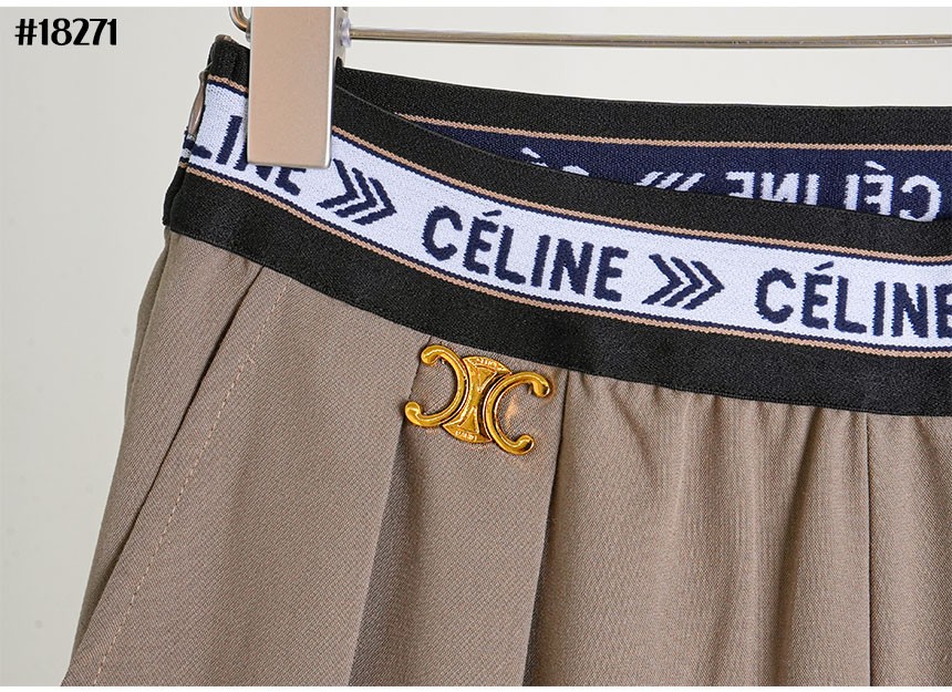 셀린느 트리옹프 핀턱 와이드 밴딩 팬츠 view 8