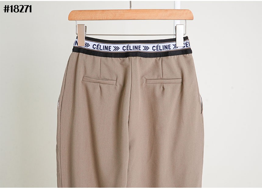 셀린느 트리옹프 핀턱 와이드 밴딩 팬츠 view 4