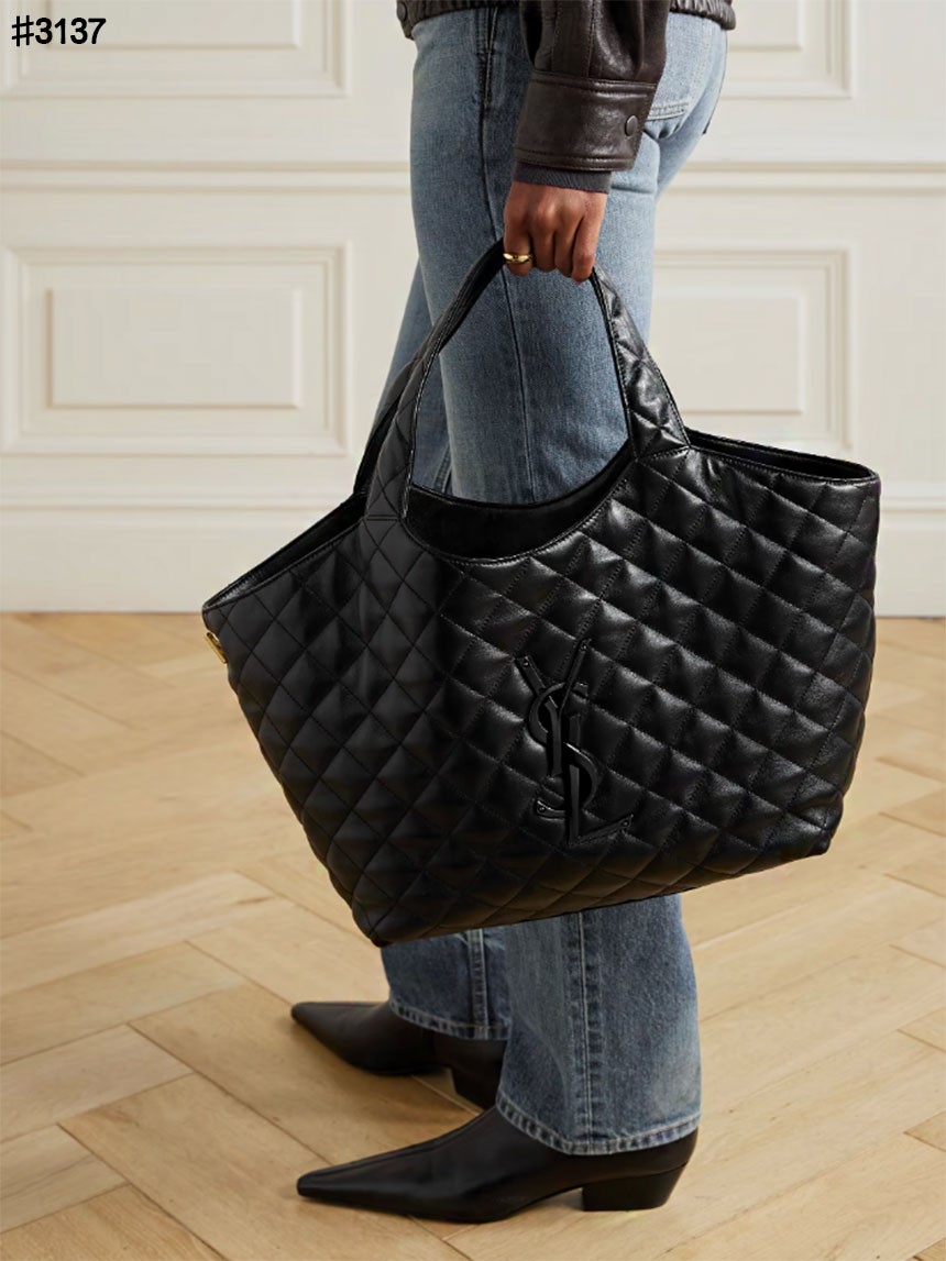 생로랑 퀄팅 ICARE 맥시 쇼퍼백