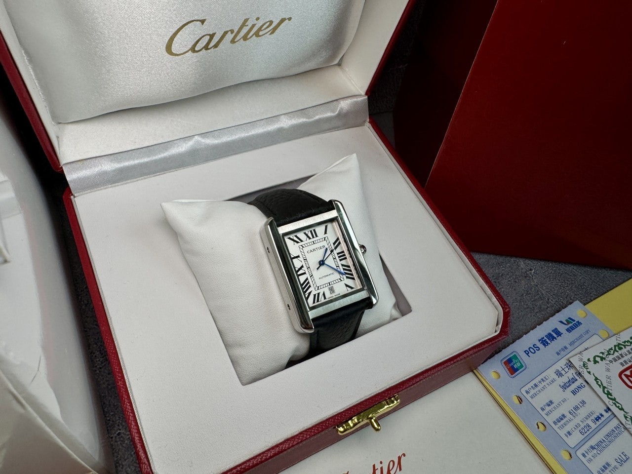 까르띠에 탱크 머스트 드 실버 엑스라지사이즈