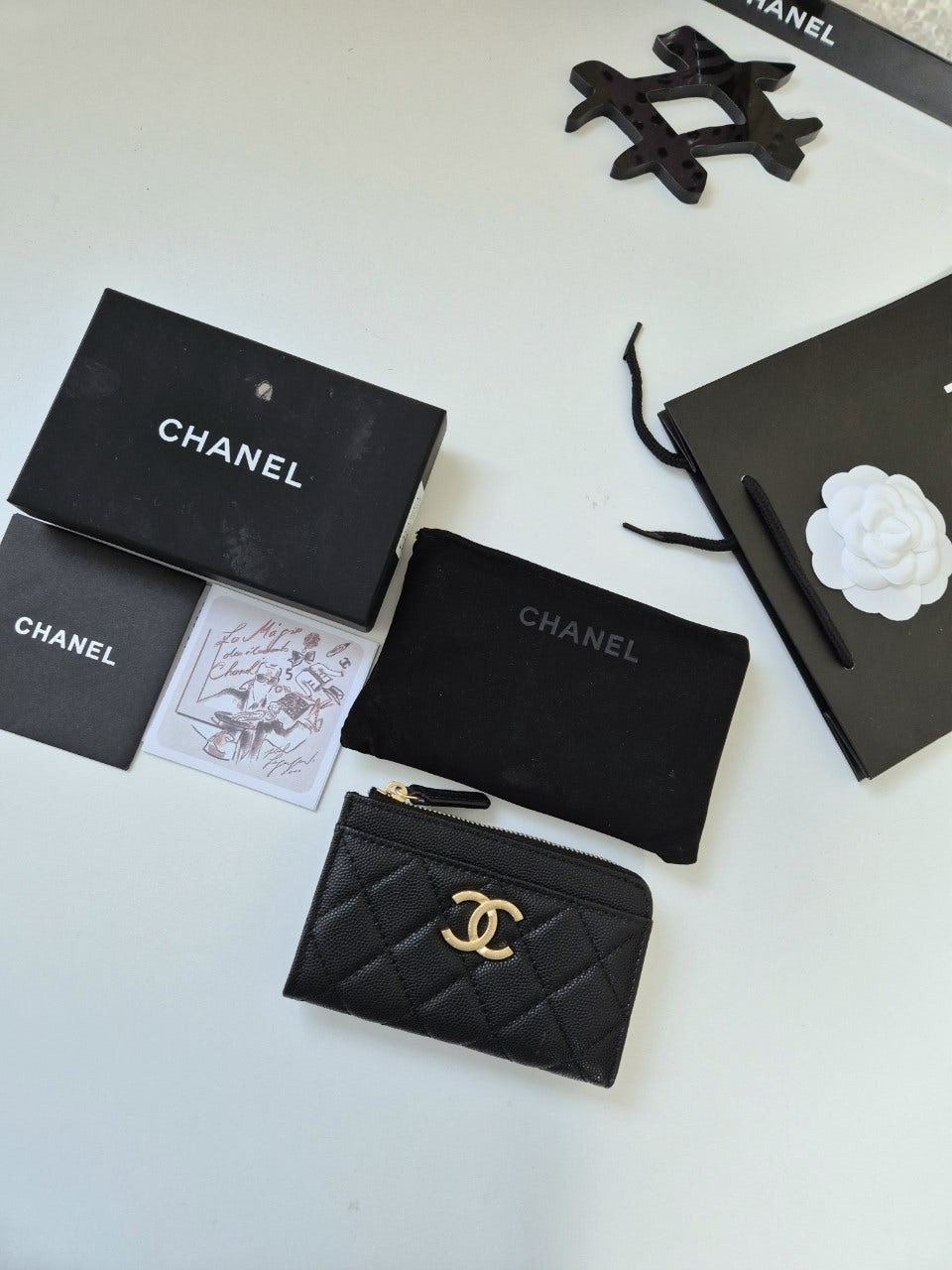 샤넬 25P CC로고 지퍼 카드지갑
