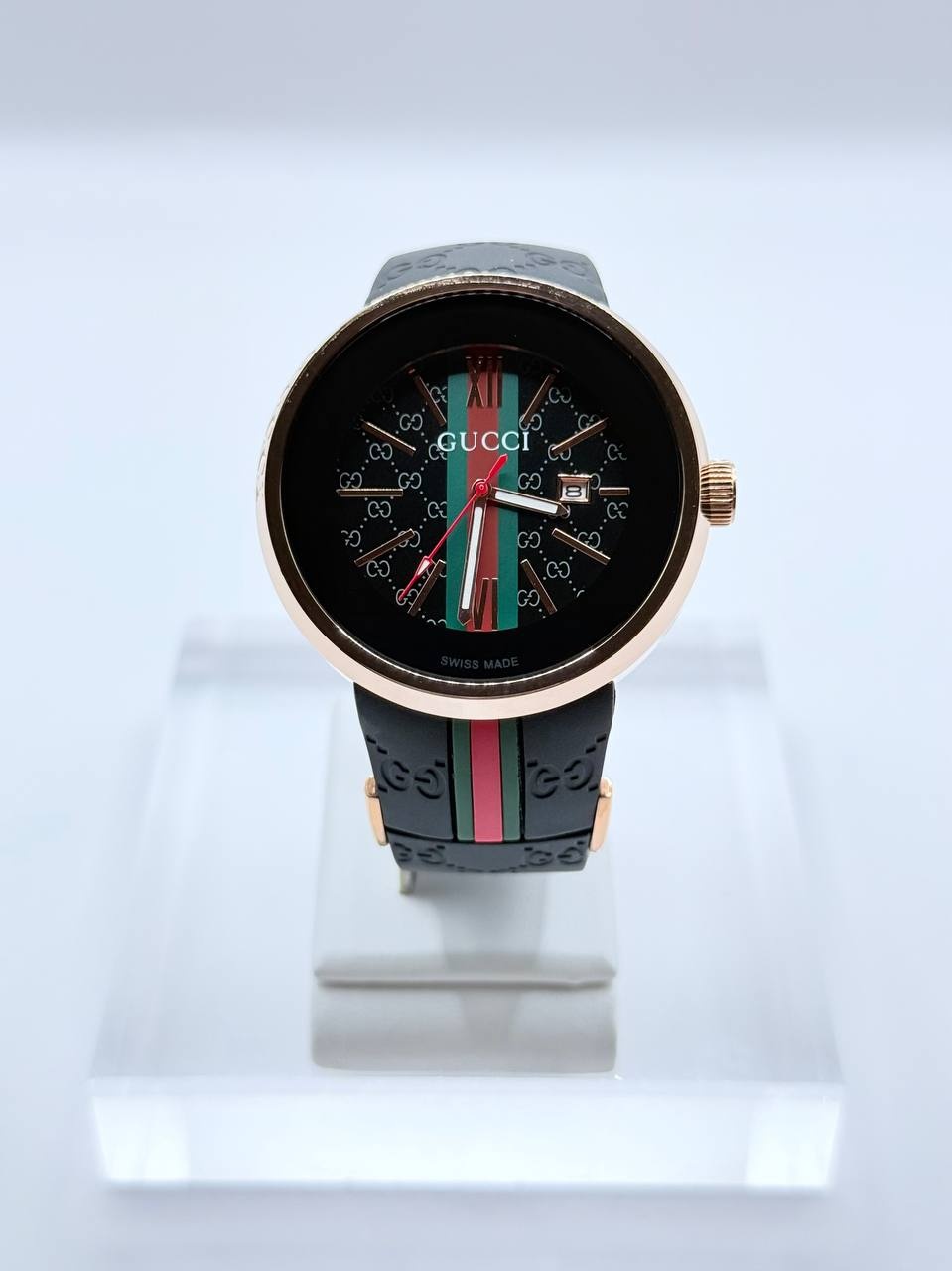 삼선 금장 블랙 러버밴드  [GCH03] 