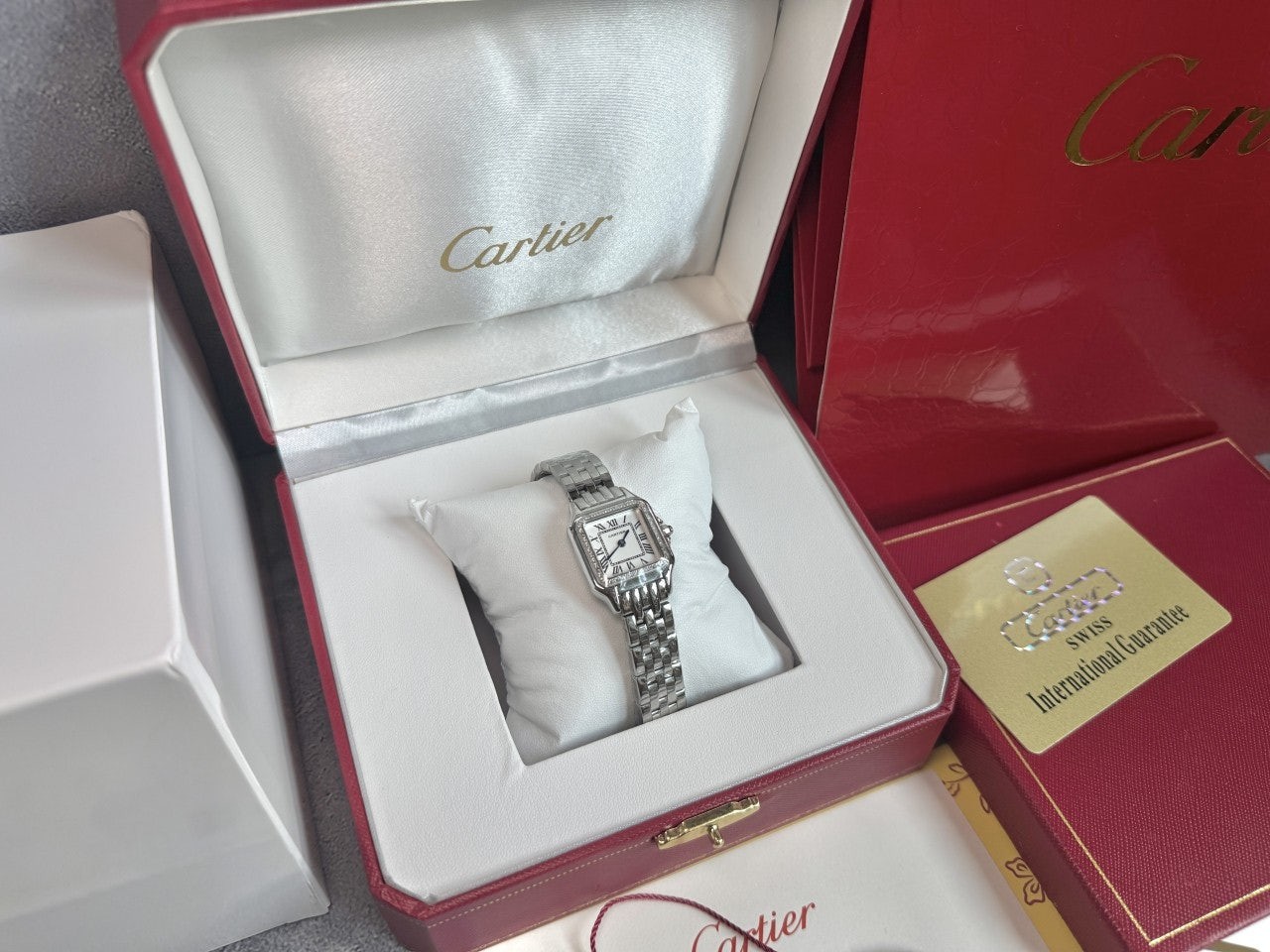 까르팬더 팬더 실버 다이아 22mm 스몰사이즈