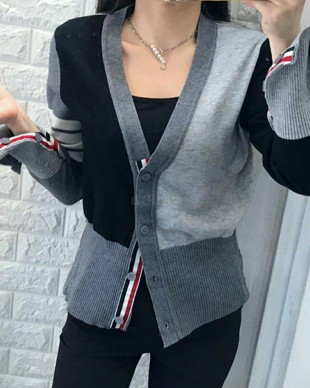 톰브라운 4바 데일리 우먼 가디건