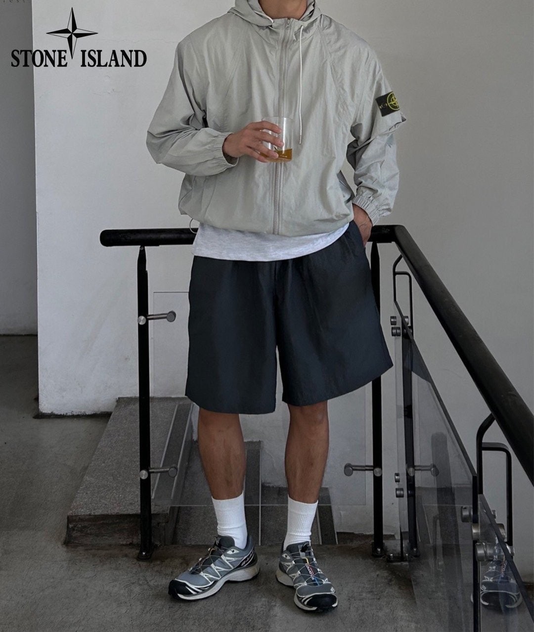 스톤 썸머 나일론 후드 윈드브레이커 view 5