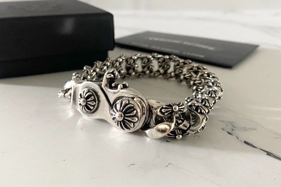 크롬하츠 CH 크로스 클립 더블 팬시 팔찌