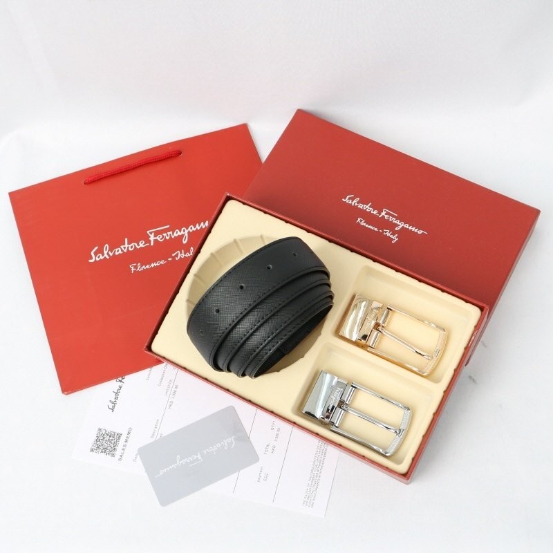 페레가모 투버클 컷팅 벨트