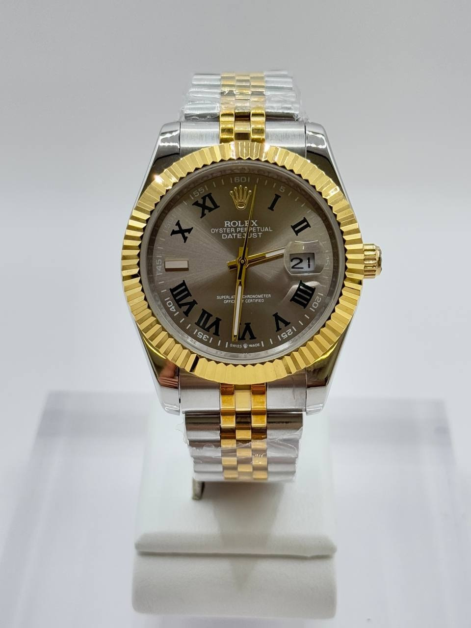 로렉스 데이저스트 그레이 로마 다이얼 콤비 남성용 [RO29] 